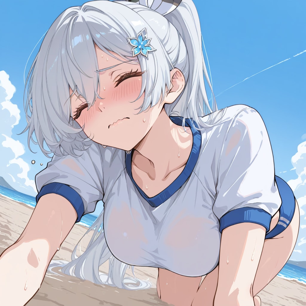 アリーちゃんの砂浜特訓