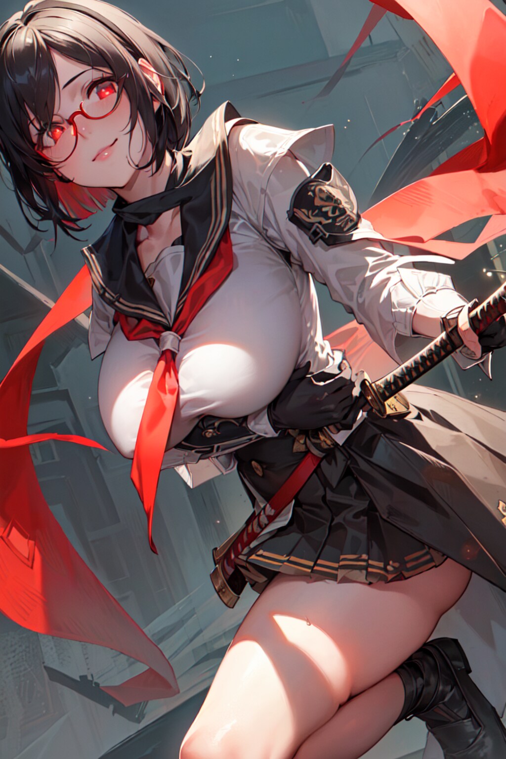 セーラー服と日本刀