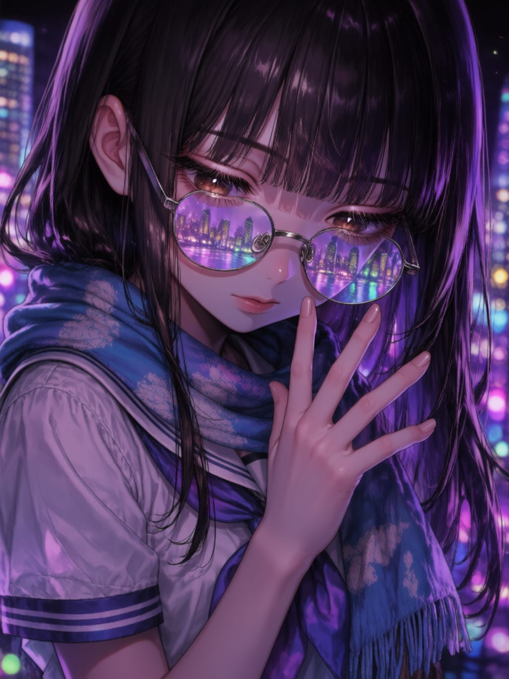 ネオンの街に佇む女の子達（まとめ）