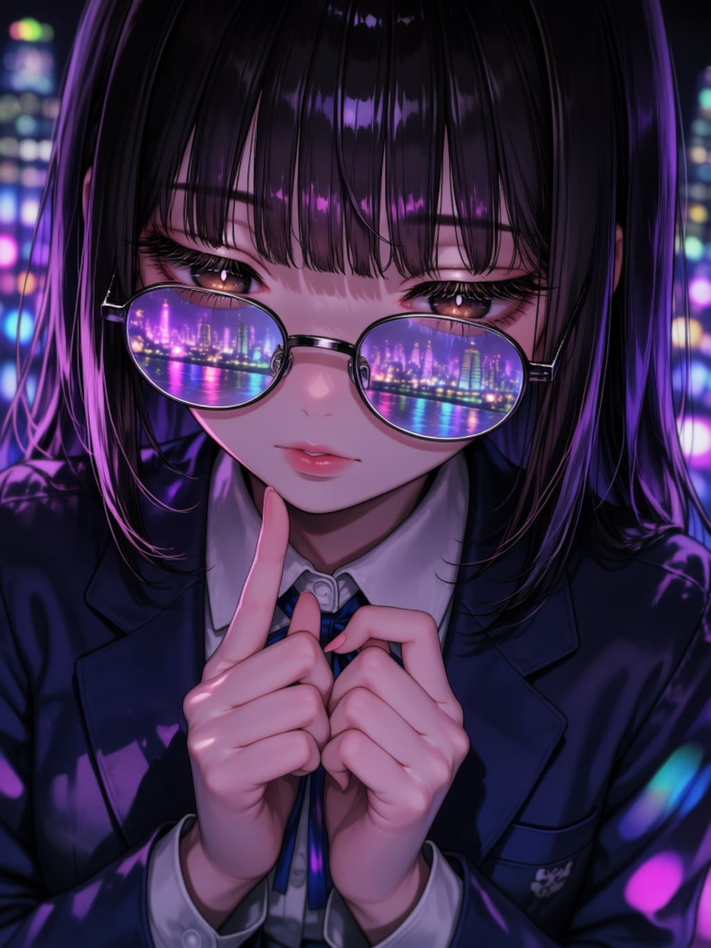ネオンの街に佇む女の子達（まとめ）