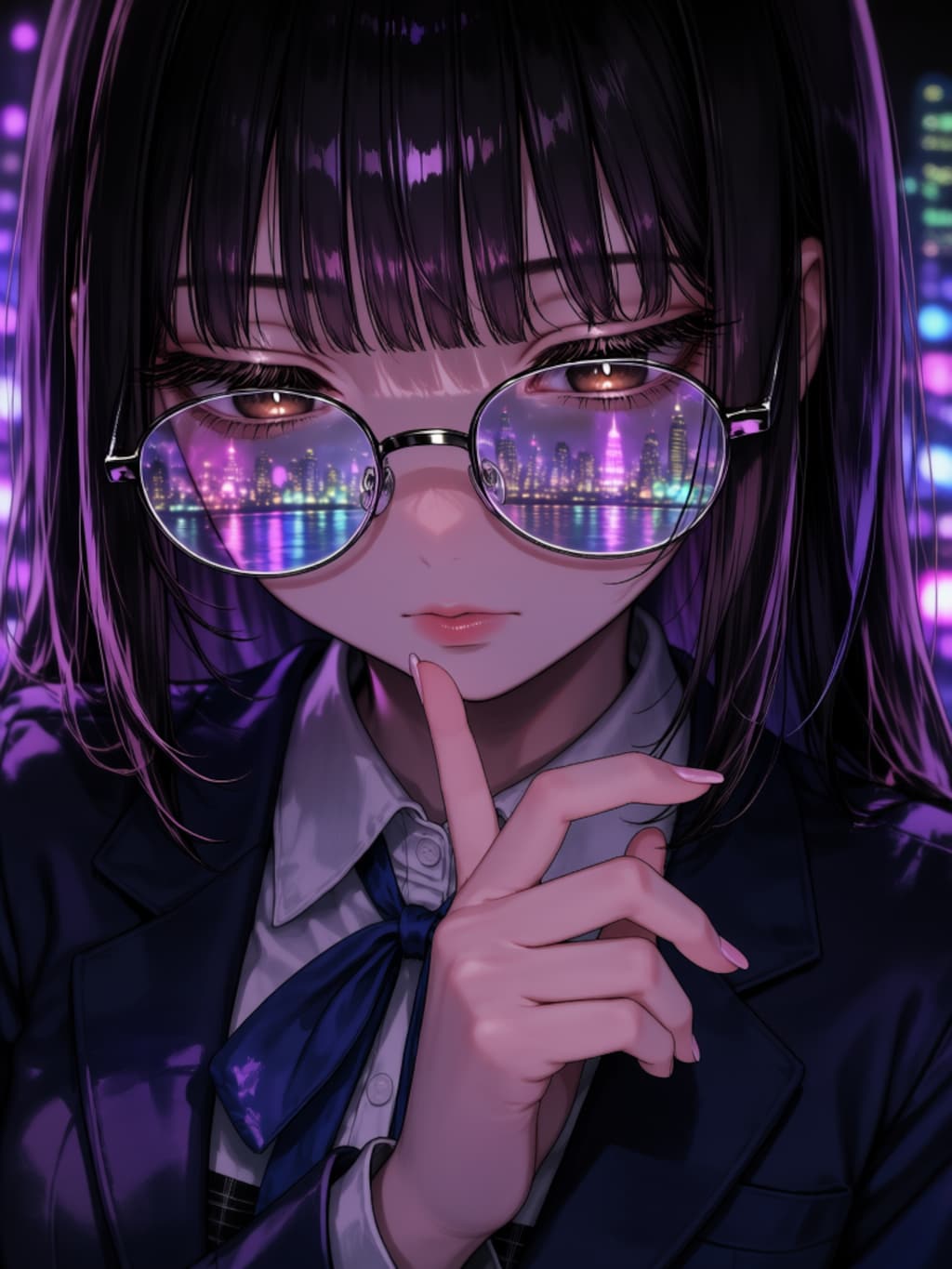 ネオンの街に佇む女の子達（まとめ）