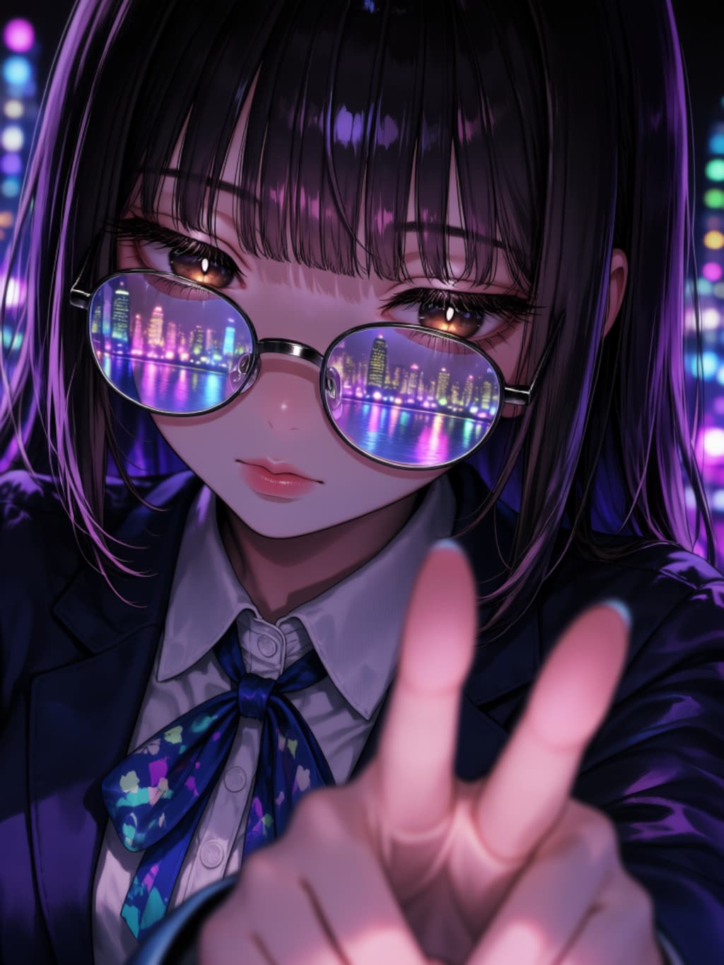 ネオンの街に佇む女の子達（まとめ）