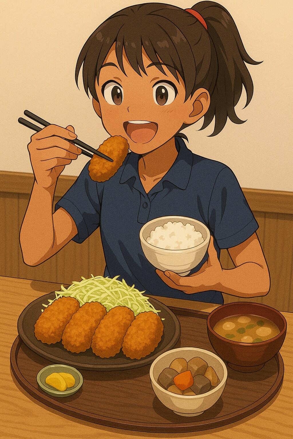 山盛りコロッケ定食