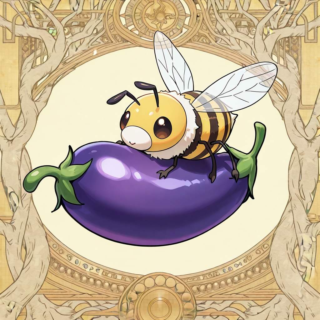 「ビー茄子のイラスト」っていれてみた