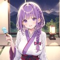 ソフトクリーム（紫髪ショートの女の子） 2枚目