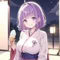 ソフトクリーム（紫髪ショートの女の子） 3枚目