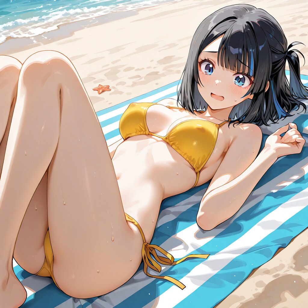 yellow bikini