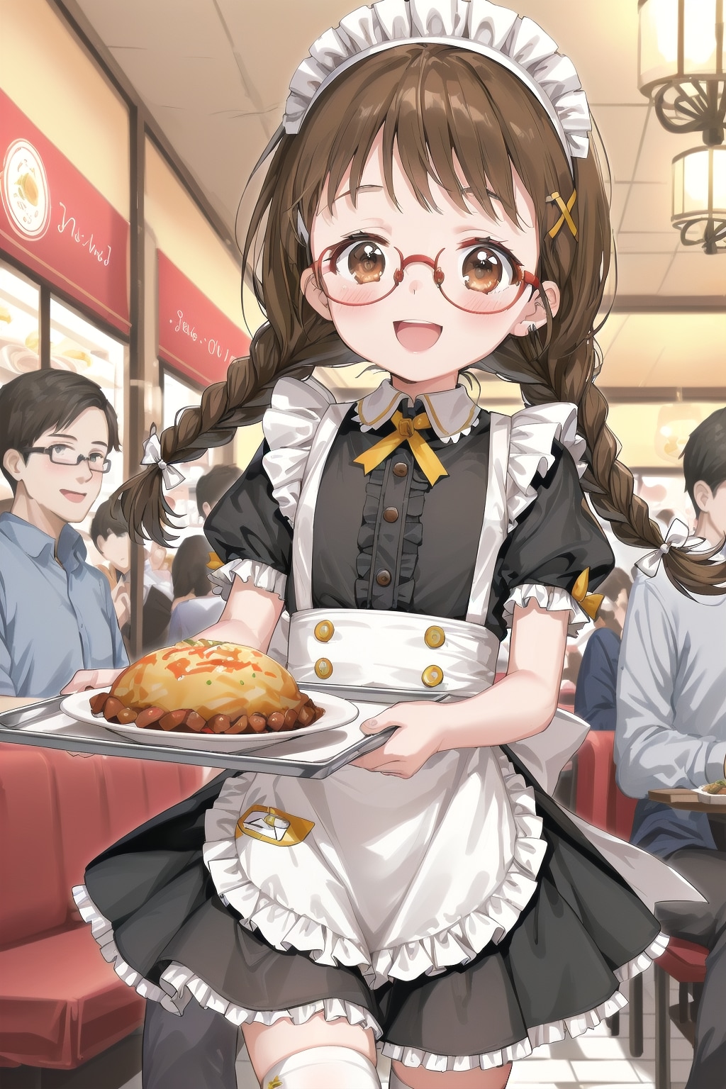 QILINお試し眼鏡三つ編み姉妹