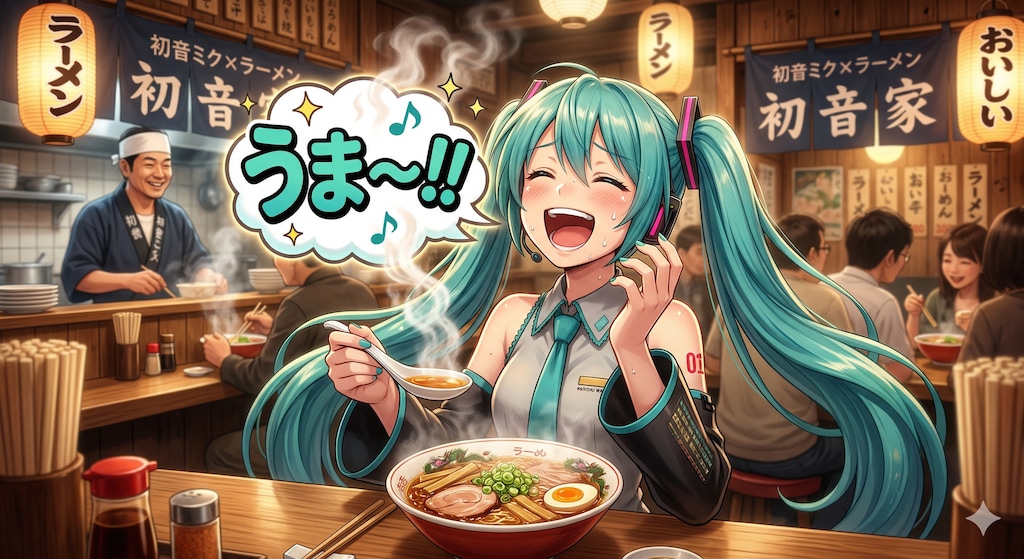 ミクさん ラーメンが...