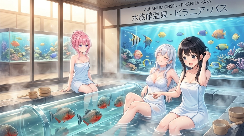 《もしも》ピラニア温泉