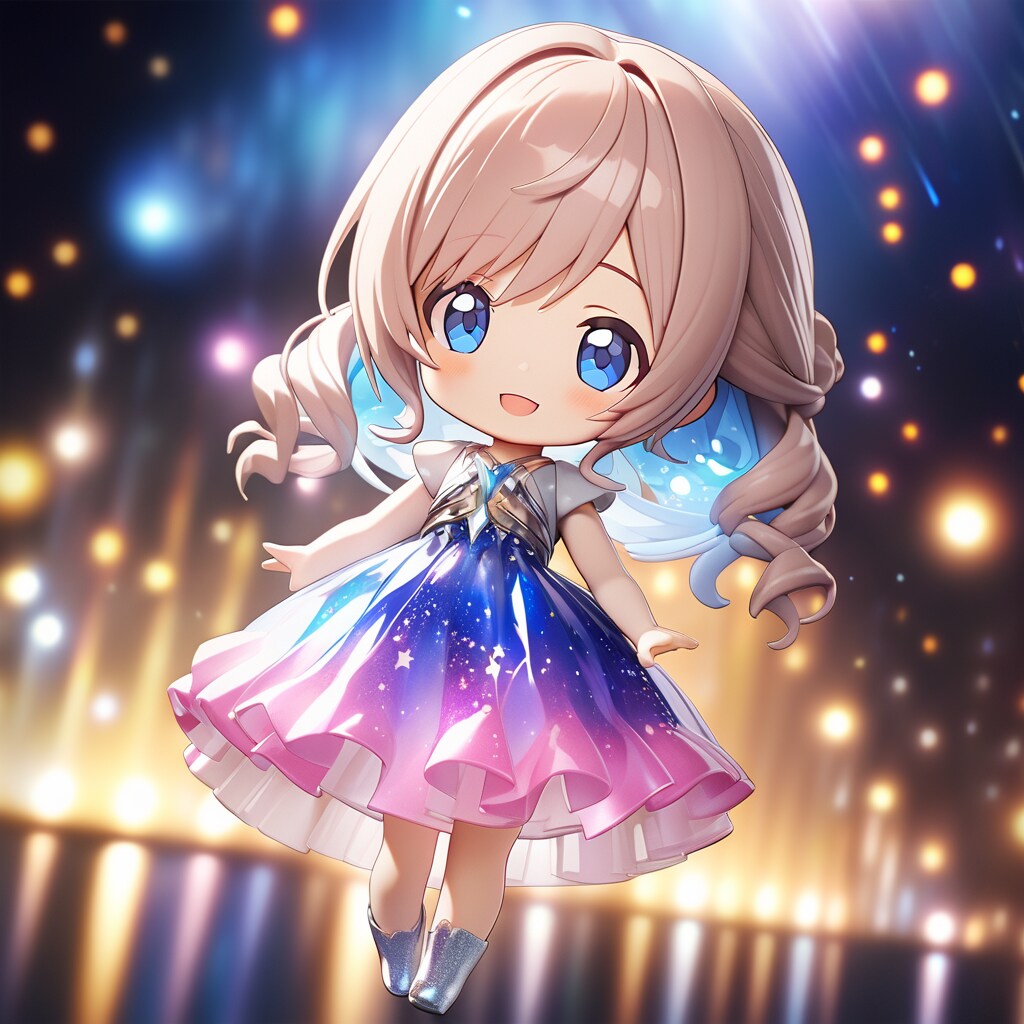 ねんどろいど風のパーティクルドレス娘さん