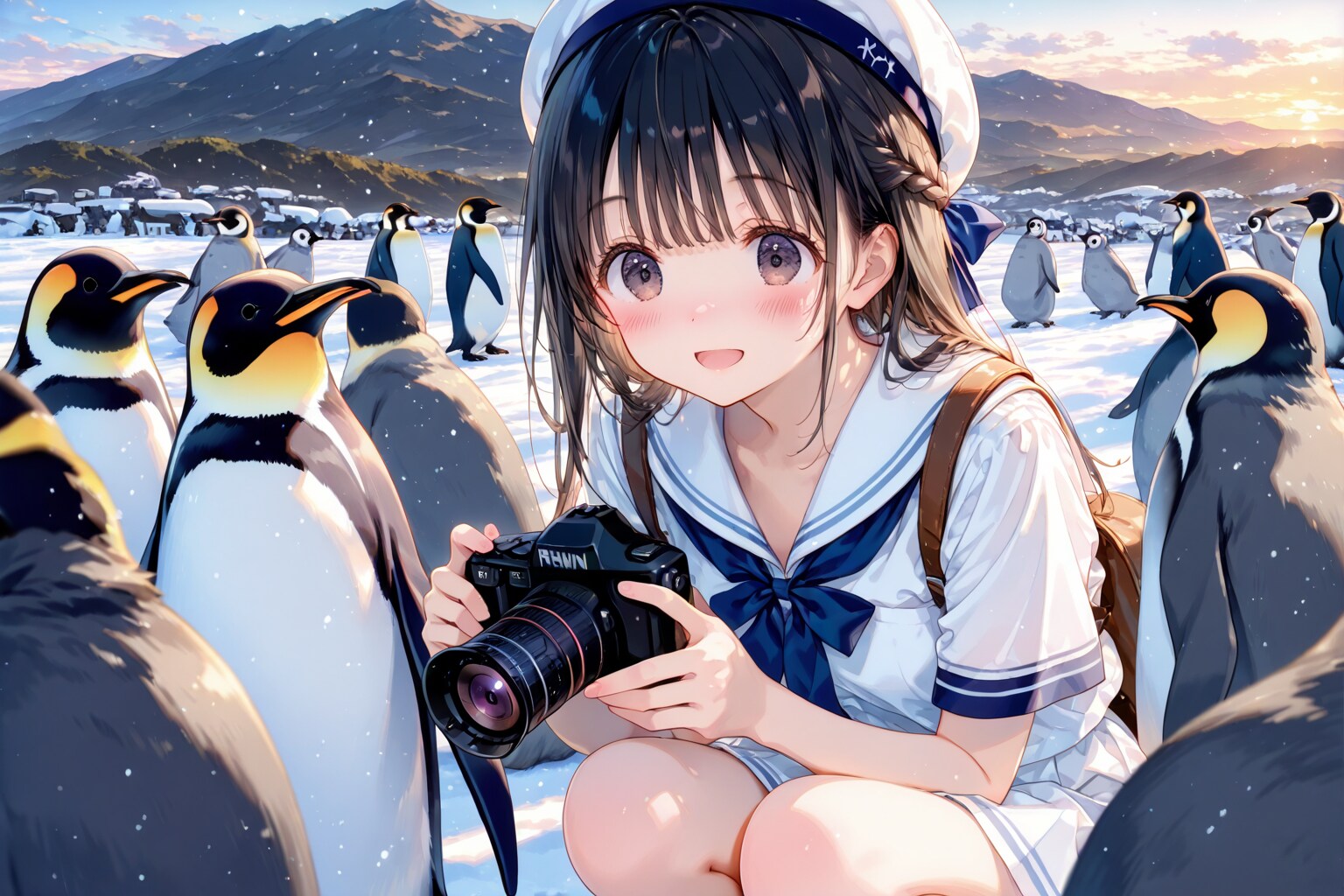 ペンギンと少女