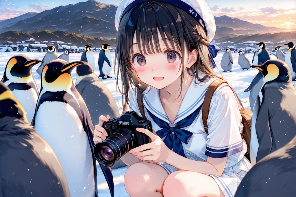 ペンギンと少女