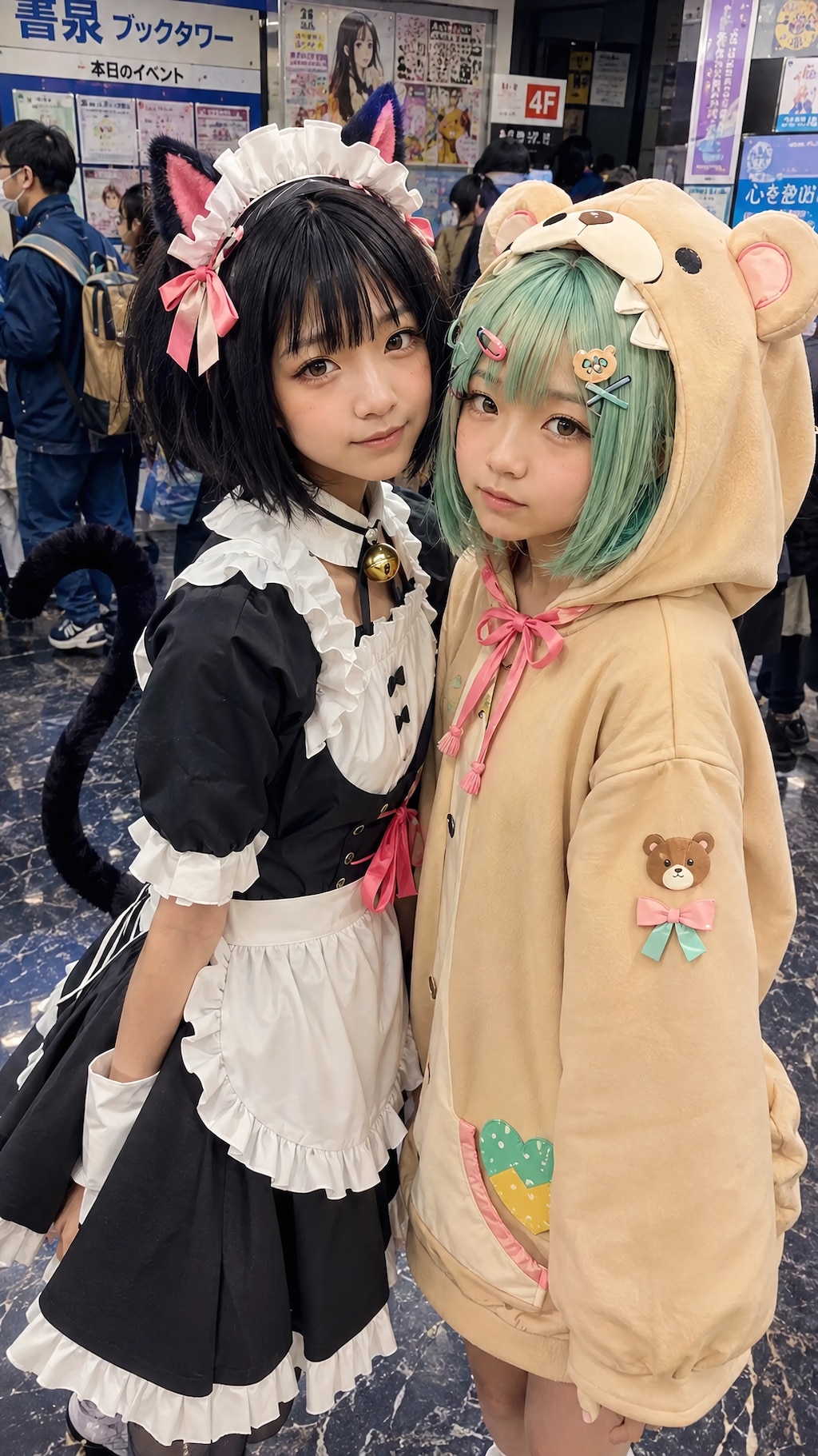 Cat & Bear, Side by Side