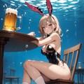 水中でビールが飲めるか実験してみた。 4枚目