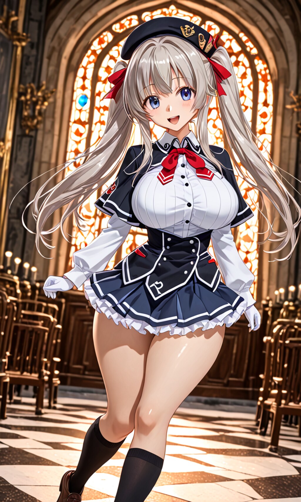 銀髪ツインテール美女3