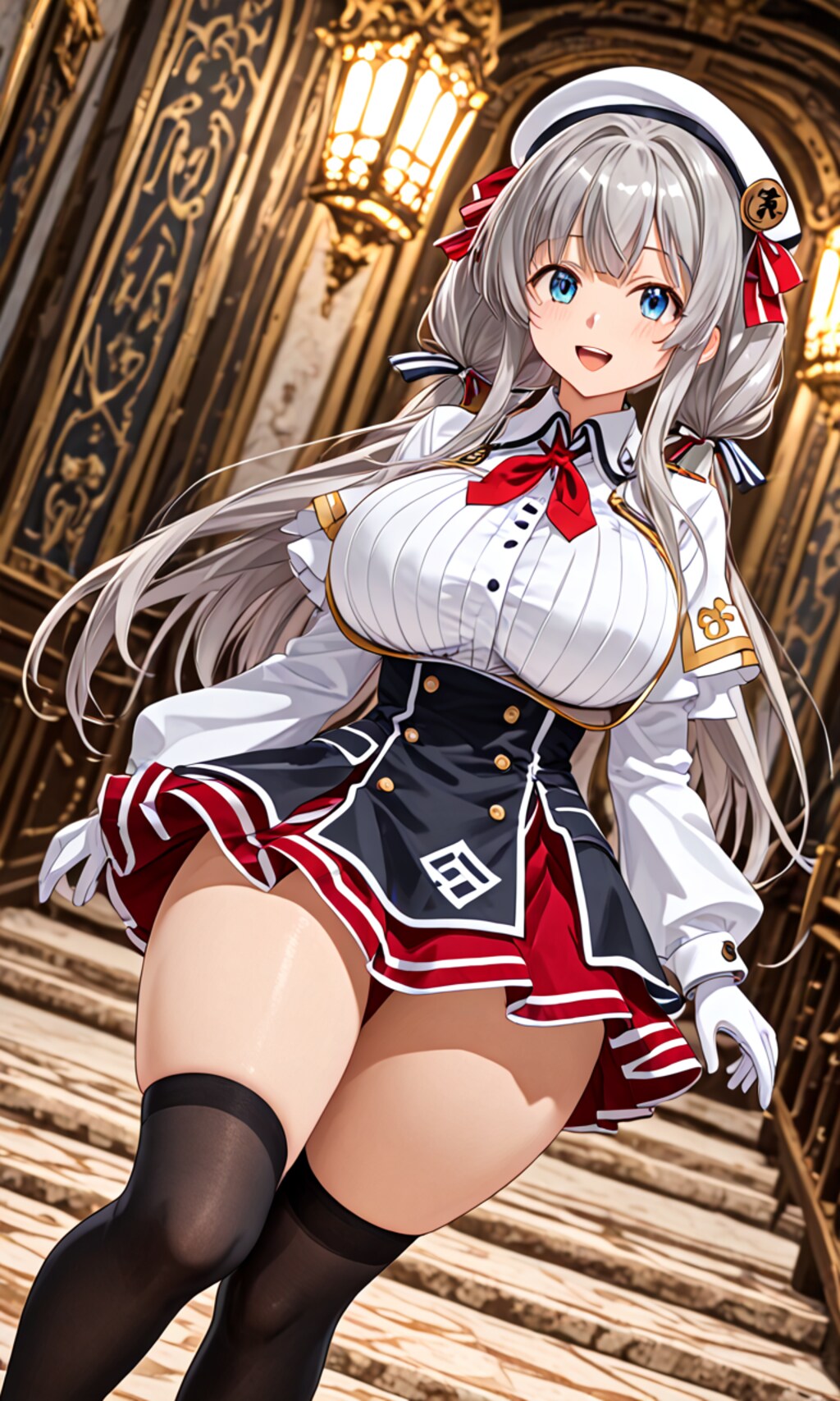 銀髪ツインテール美女3
