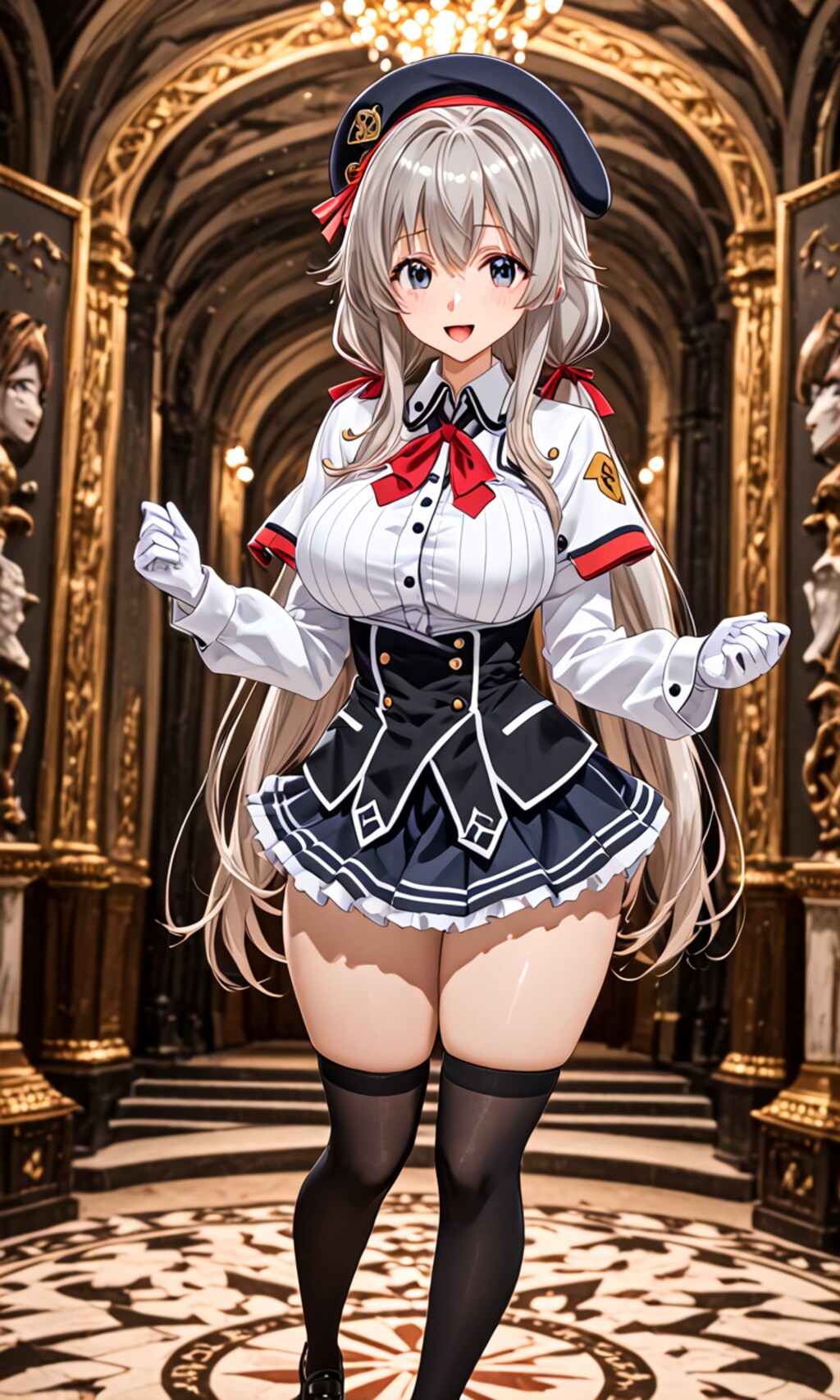 銀髪ツインテール美女3