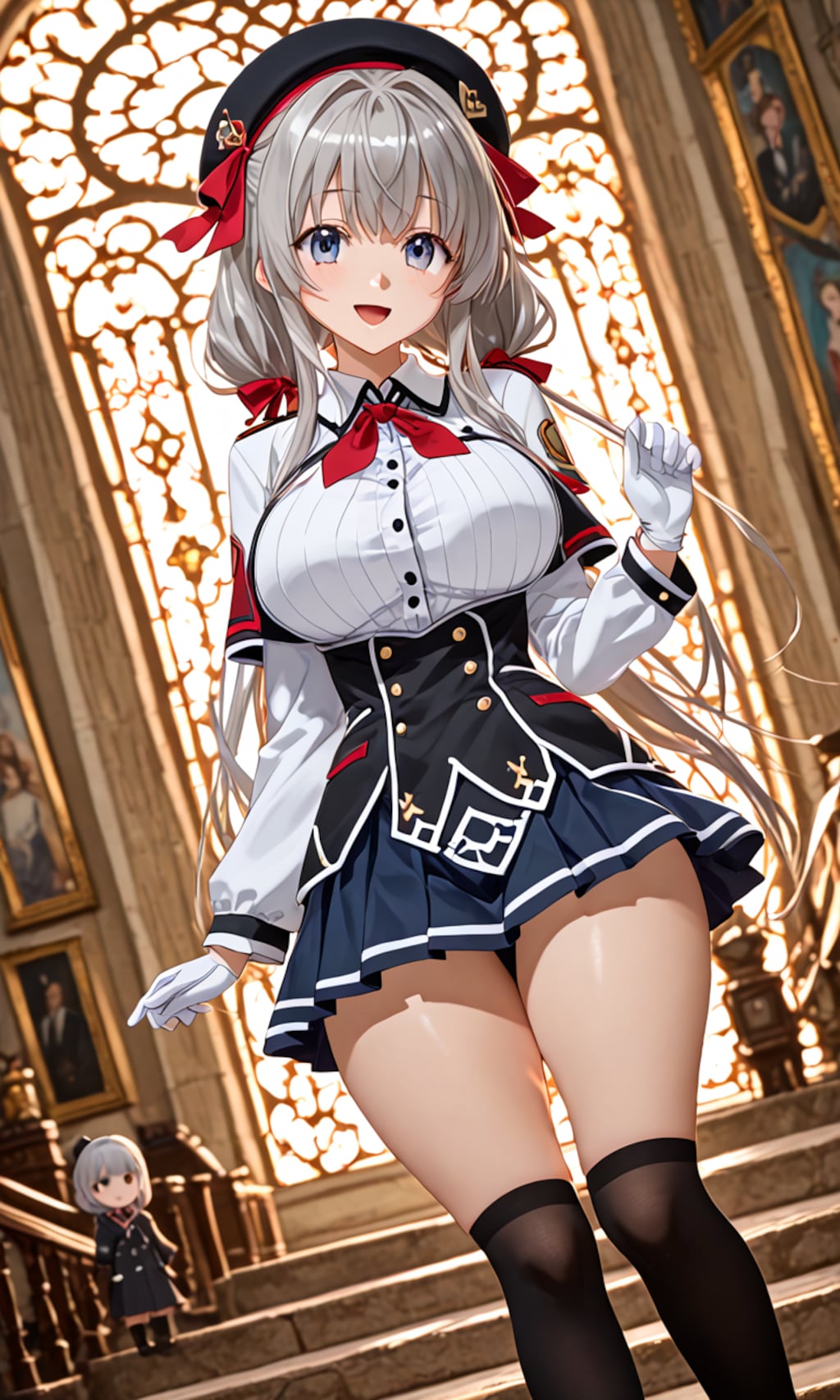 銀髪ツインテール美女3