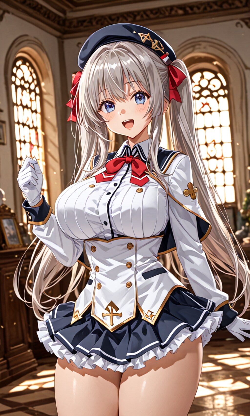 銀髪ツインテール美女3