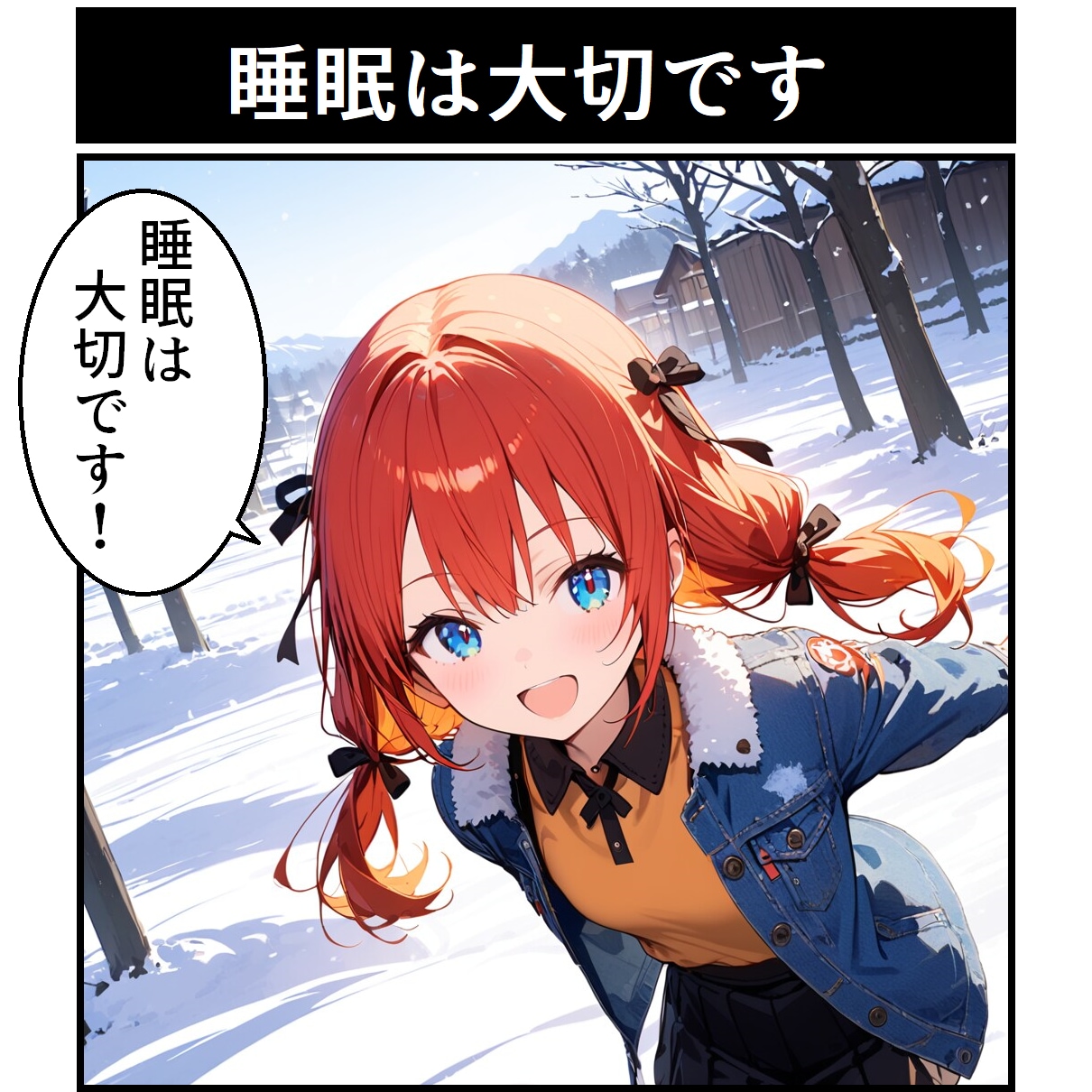4コマ漫画　睡眠は大切です | の人気AIイラスト・グラビア