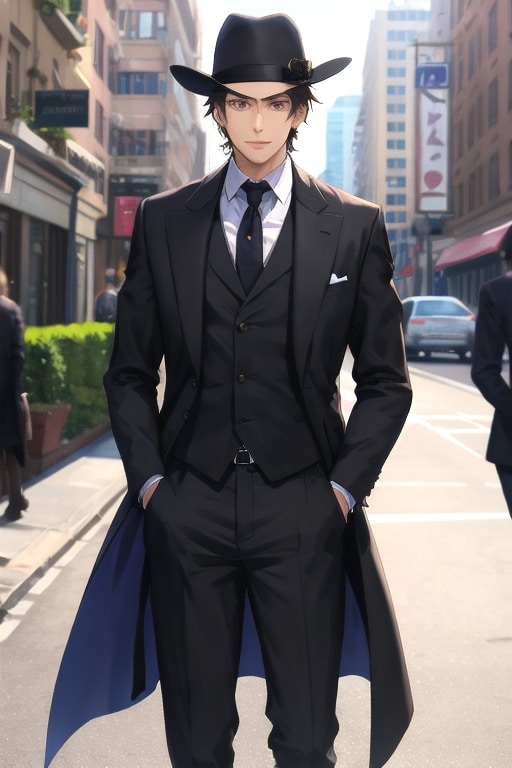 黒衣の紳士 | の人気AIイラスト・グラビア