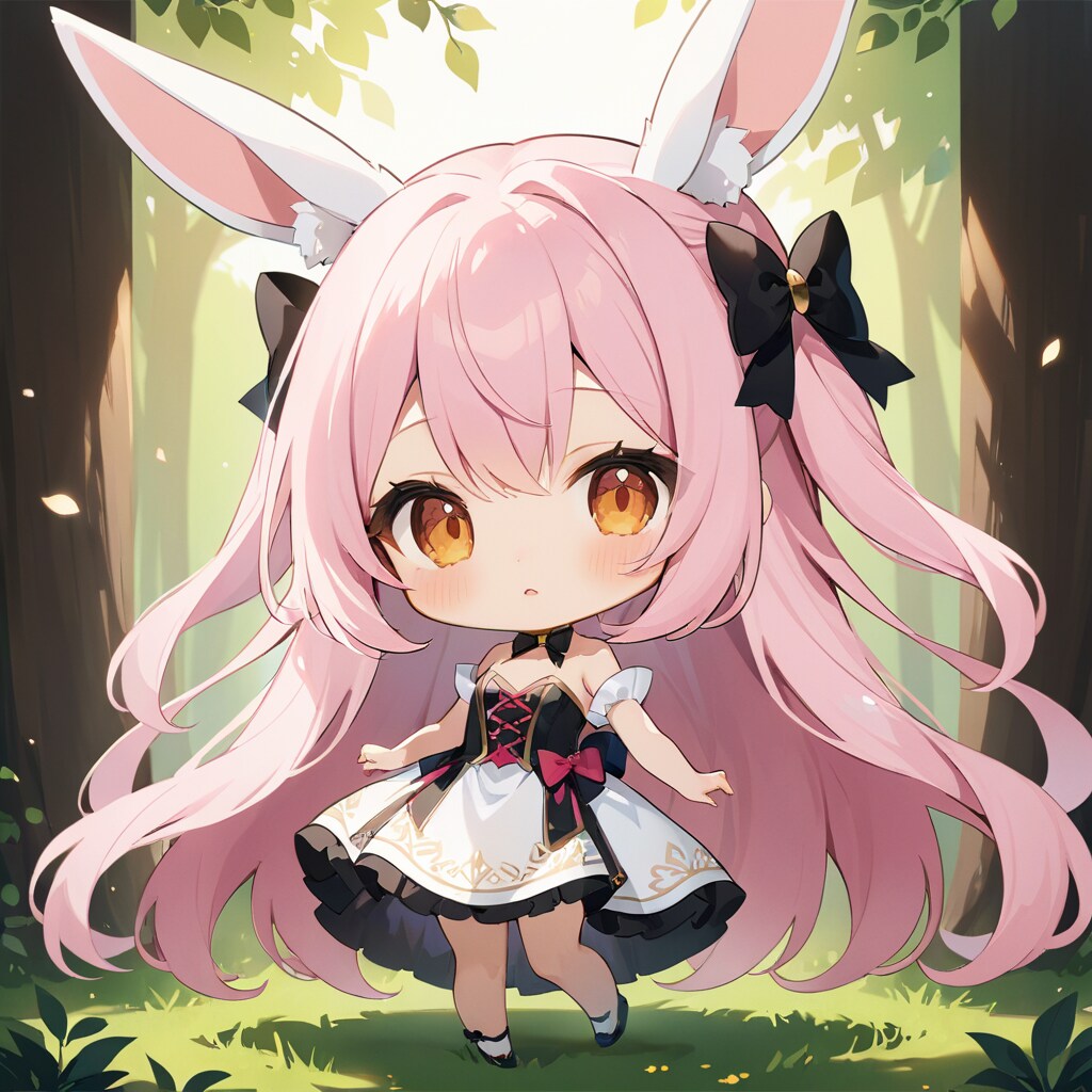 森とちびうさぎ