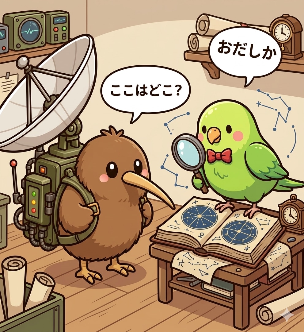 喋るインコとアンキー