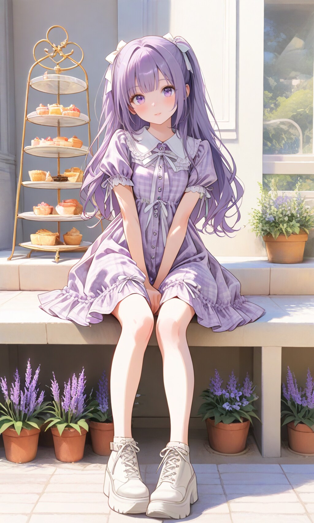 ラベンダーカラーのワンピ（衣装といっしょ）