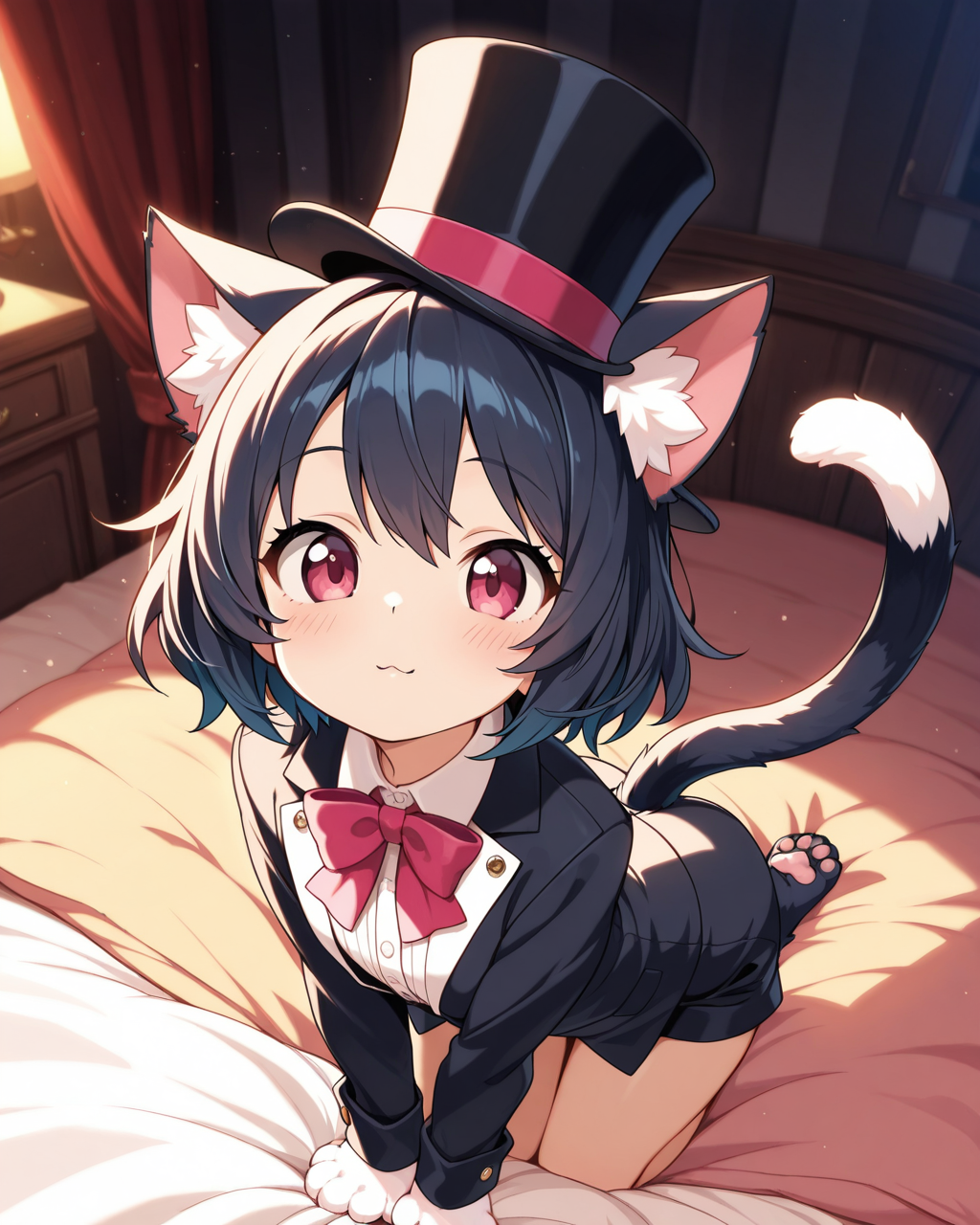 シルクハットねこ