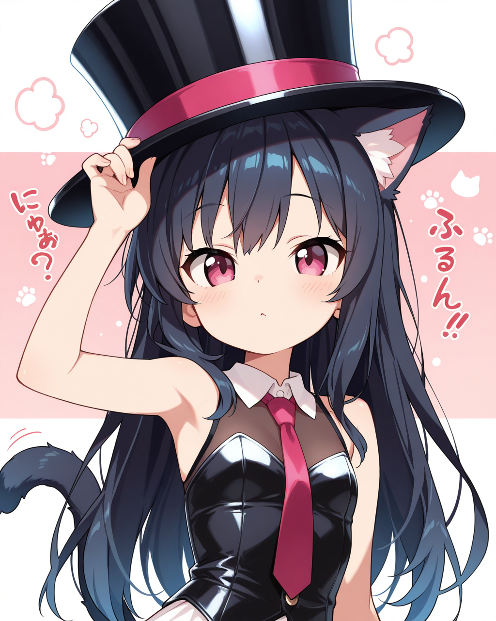 シルクハットねこ