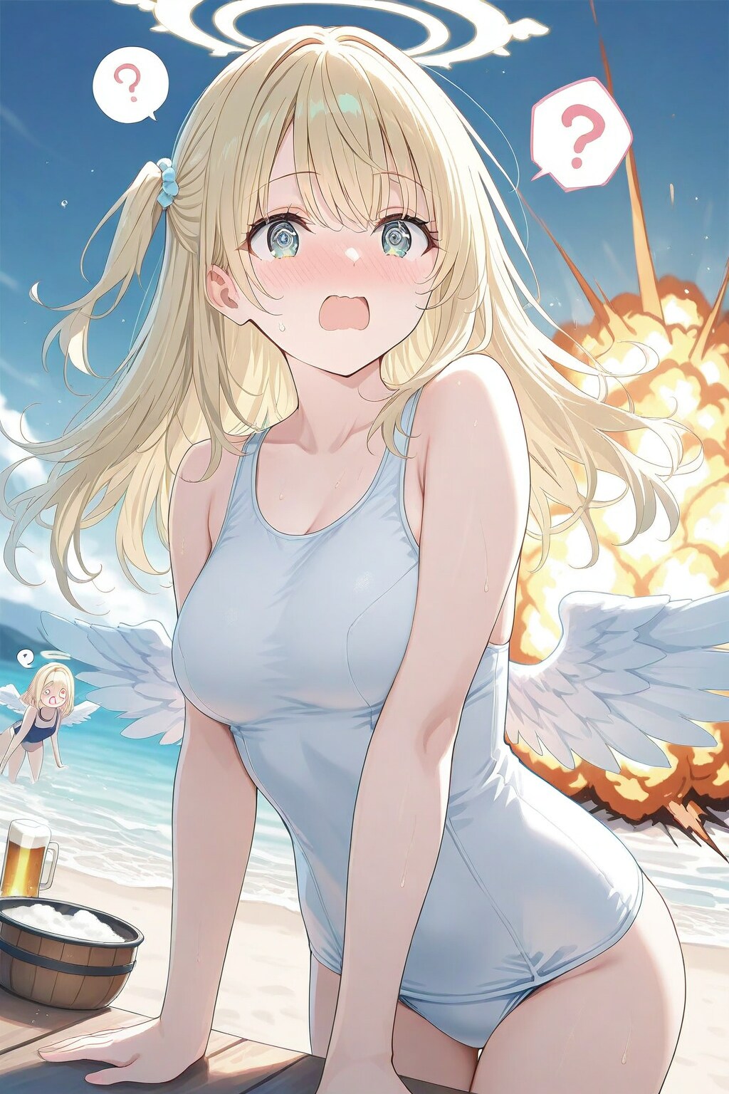 水着の金髪天使ちゃん