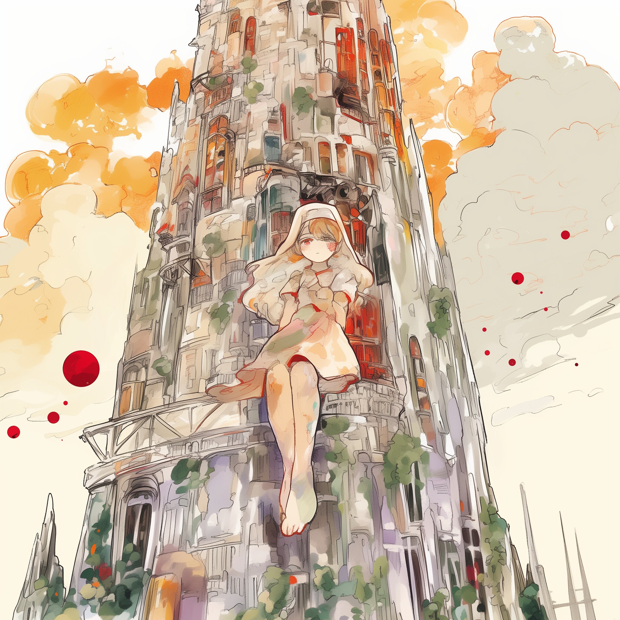 摩天楼、夕涼み | の人気AIイラスト・グラビア