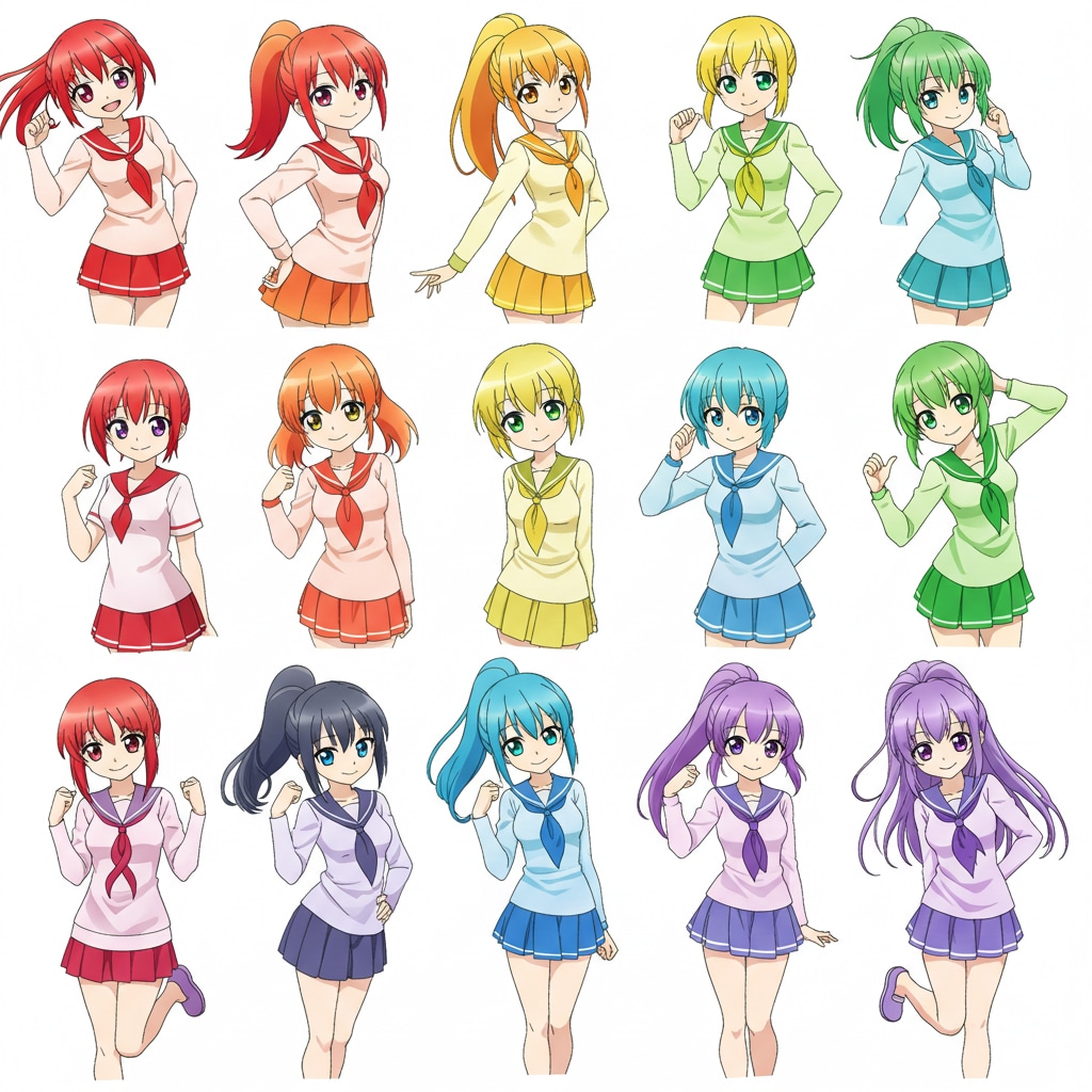 12色ぽにちゃんズ