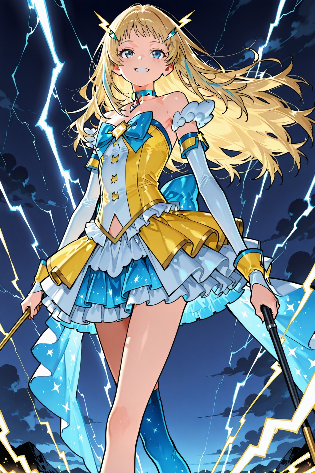 雷系魔法少女 | の人気AIイラスト・グラビア