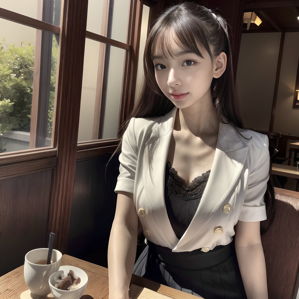 グラビア撮影 「カフェにて」