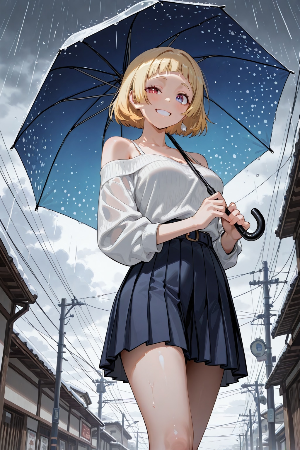 雨の中の散策は楽しいよ♪ | の人気AIイラスト・グラビア