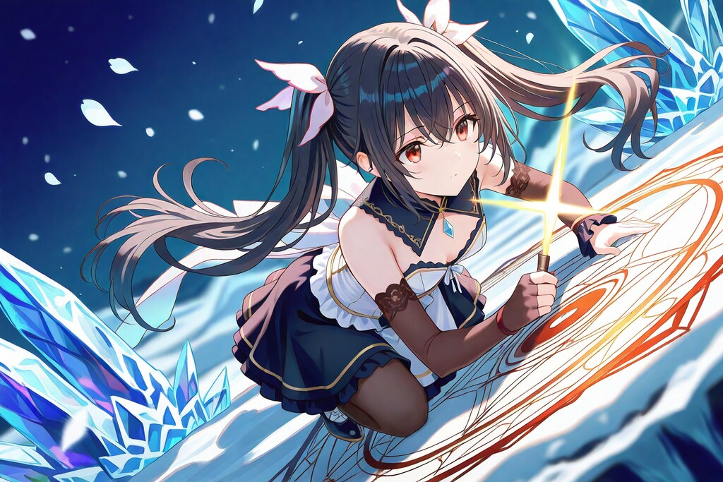 黒髪白ドレス(氷華)_20250501