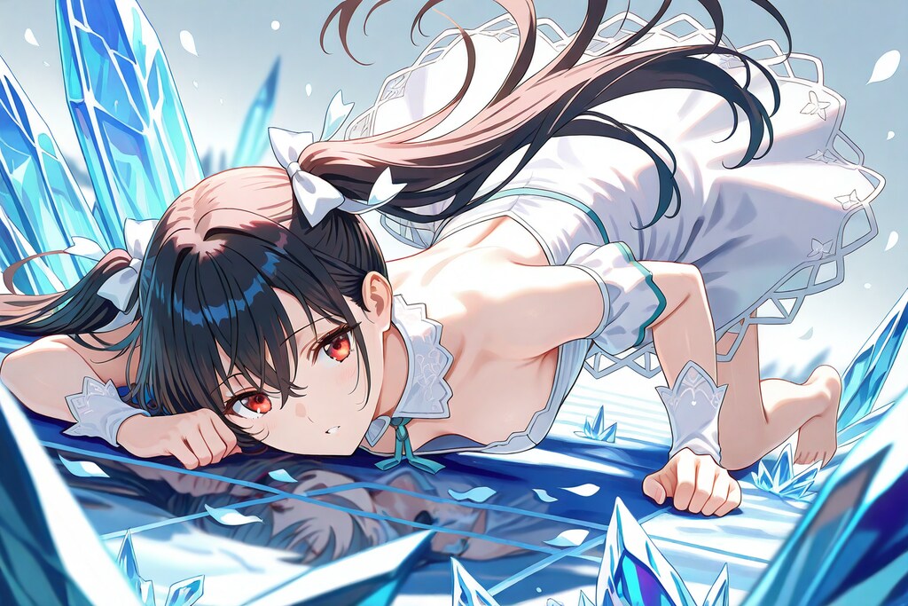 黒髪白ドレス(氷華)_20250501