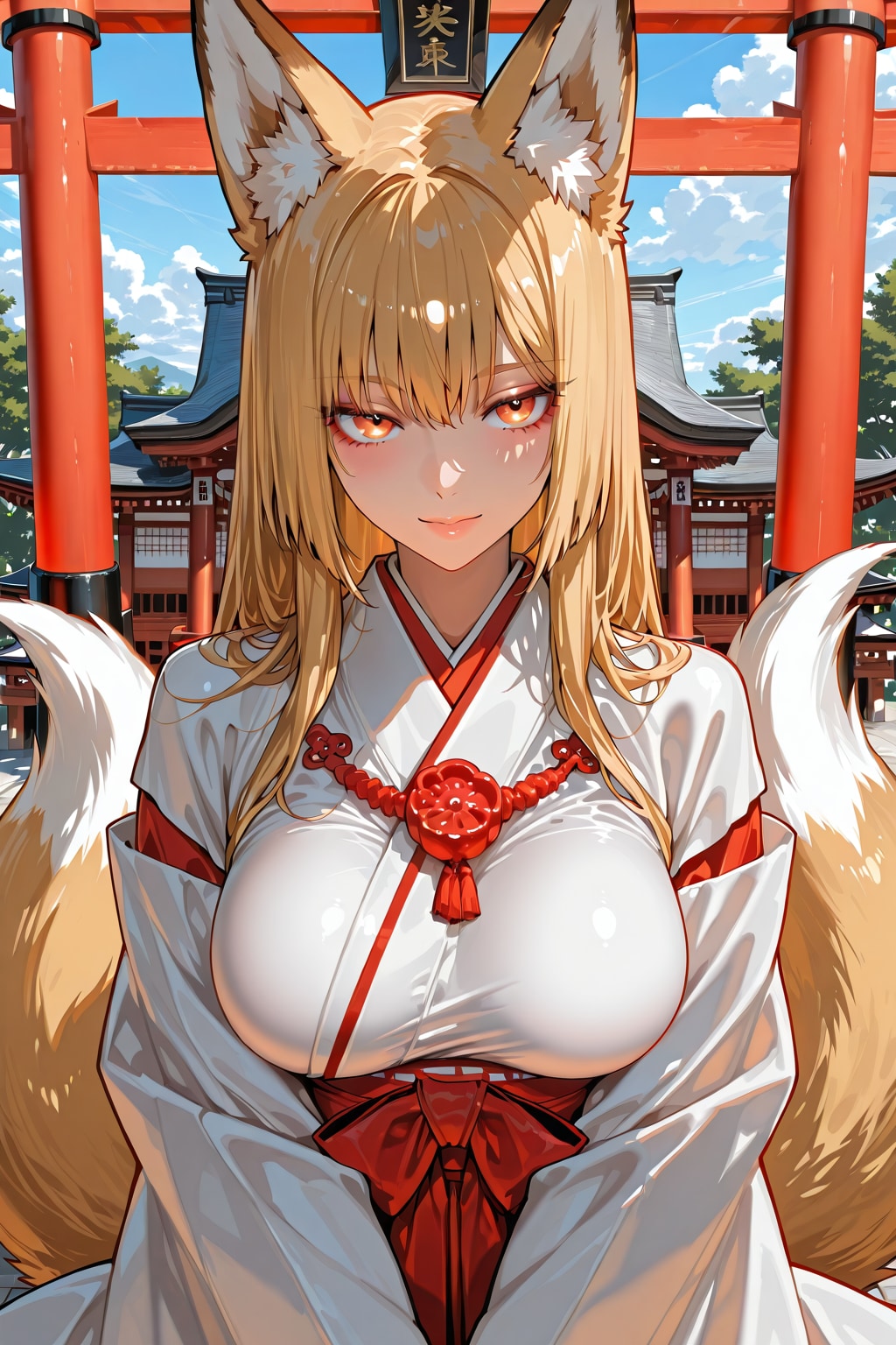 神社に度々出没する妖しい狐のお姉さん