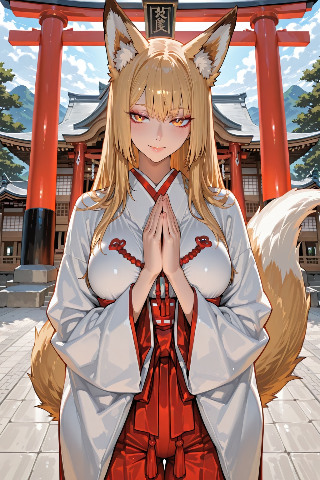 神社に度々出没する妖しい狐のお姉さん