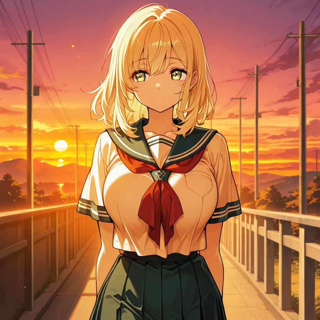 夕焼けの帰り道 | の人気AIイラスト・グラビア