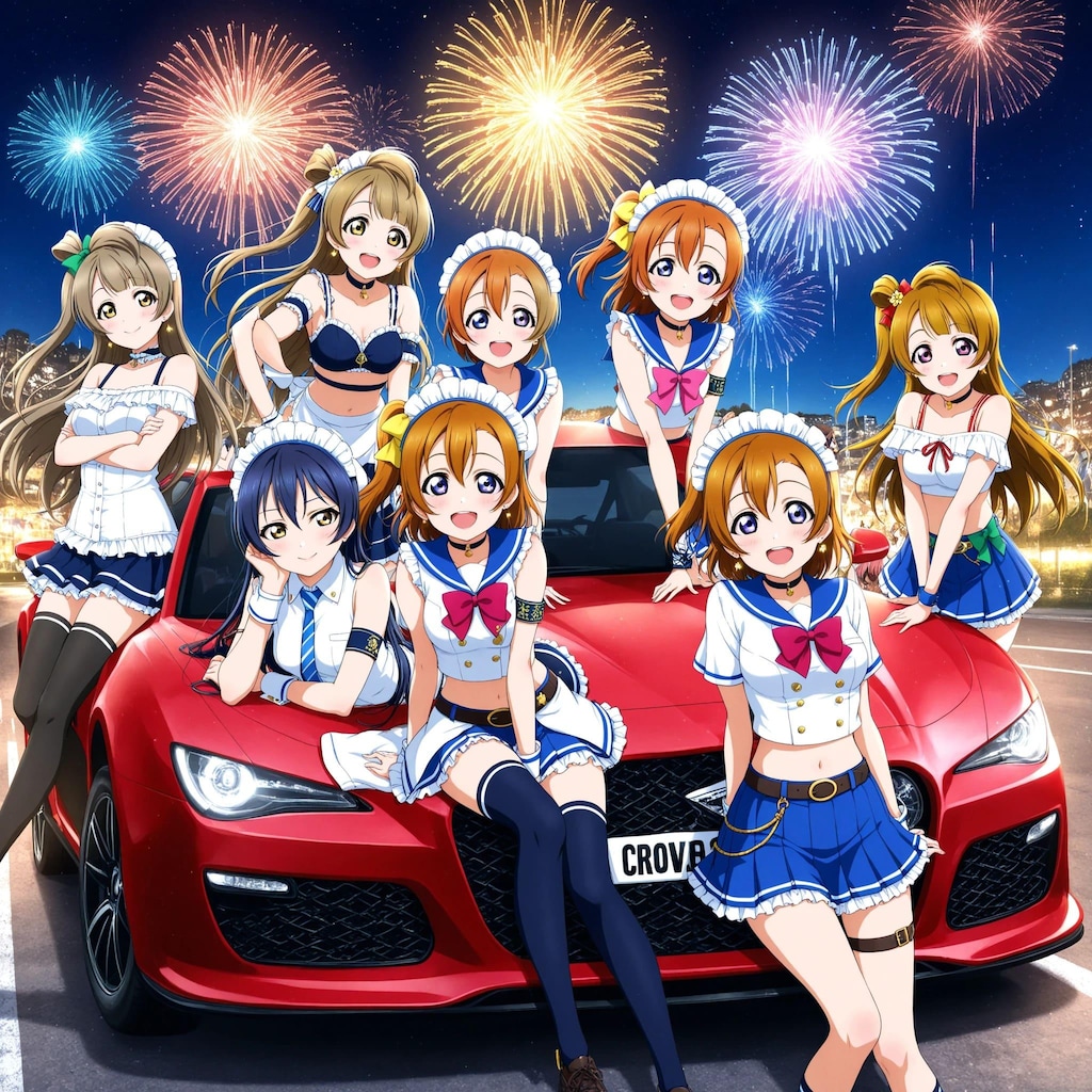 ラブライブキャラと車