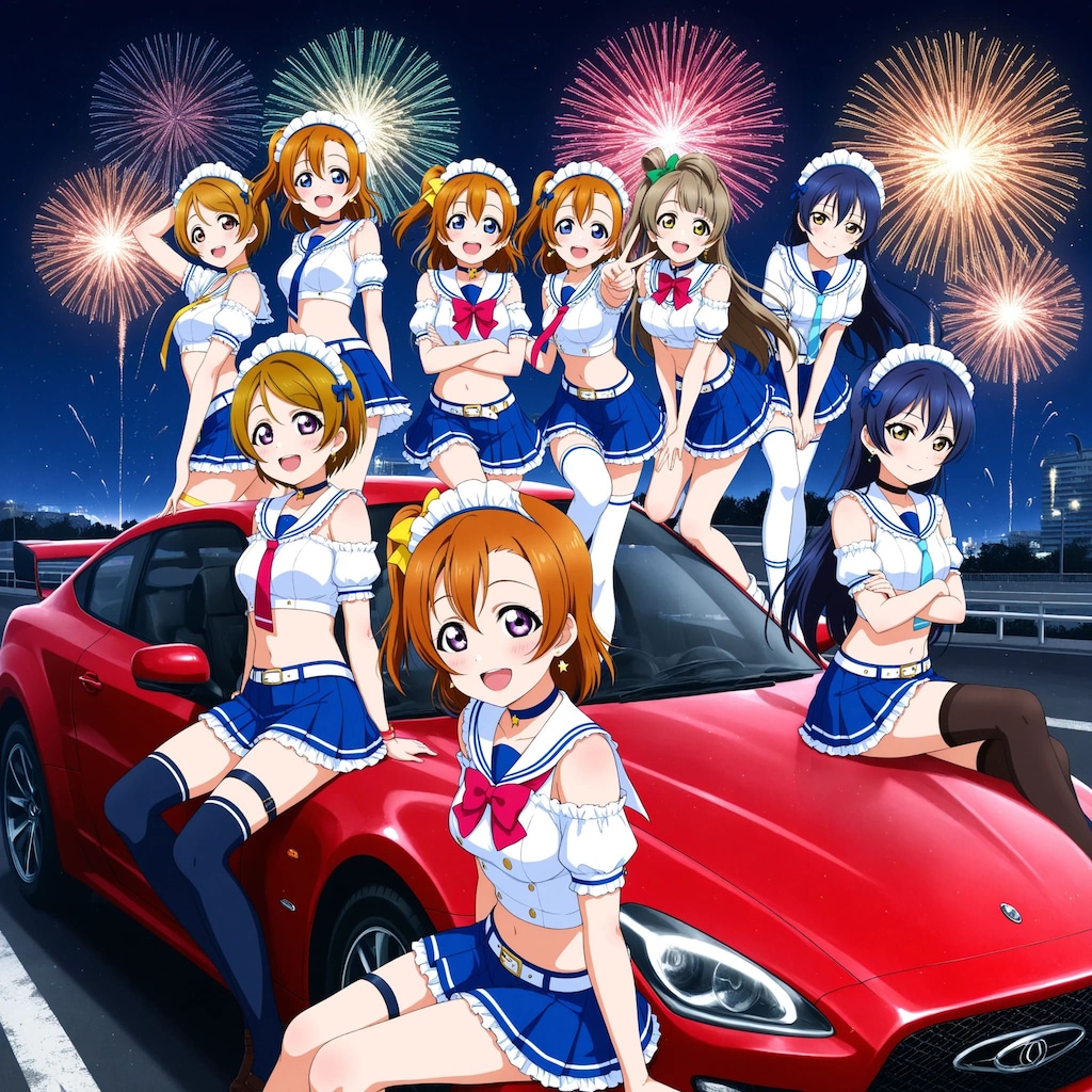 ラブライブキャラと車