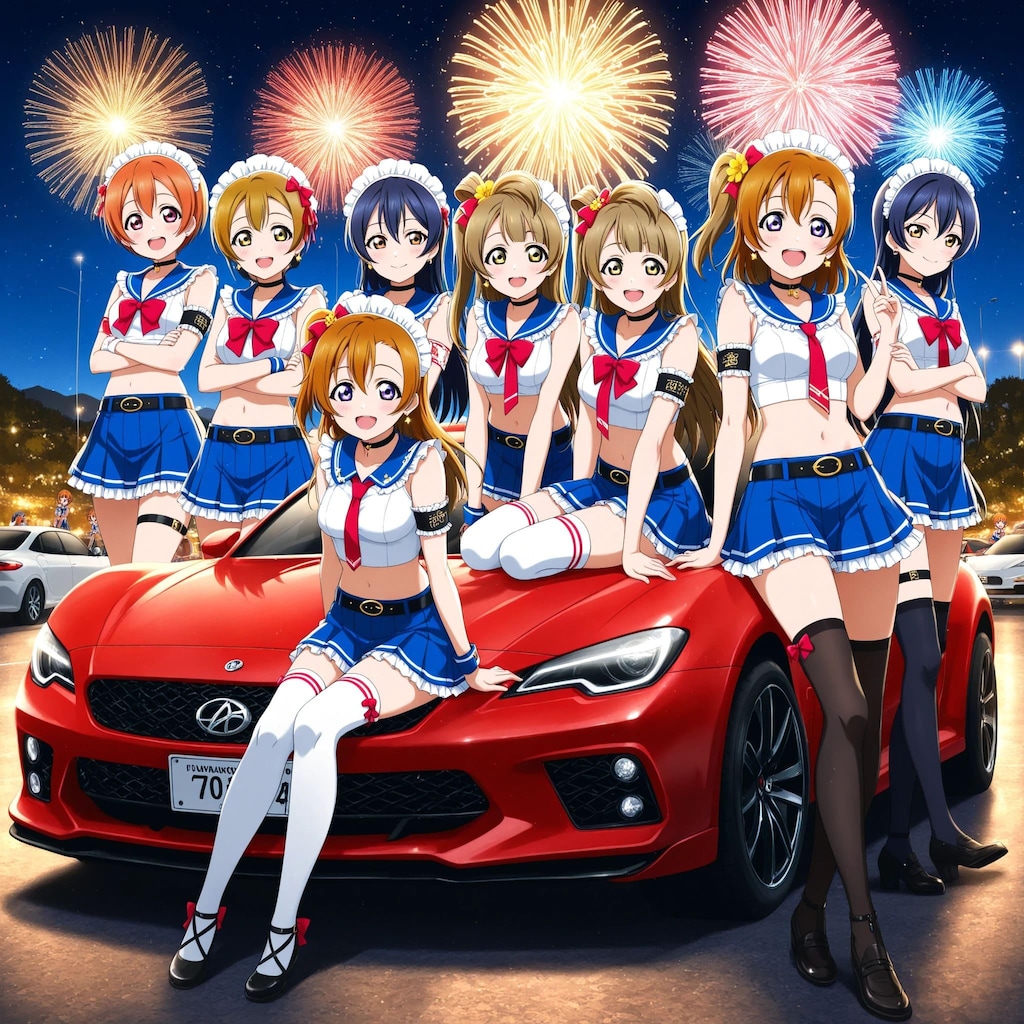 ラブライブキャラと車