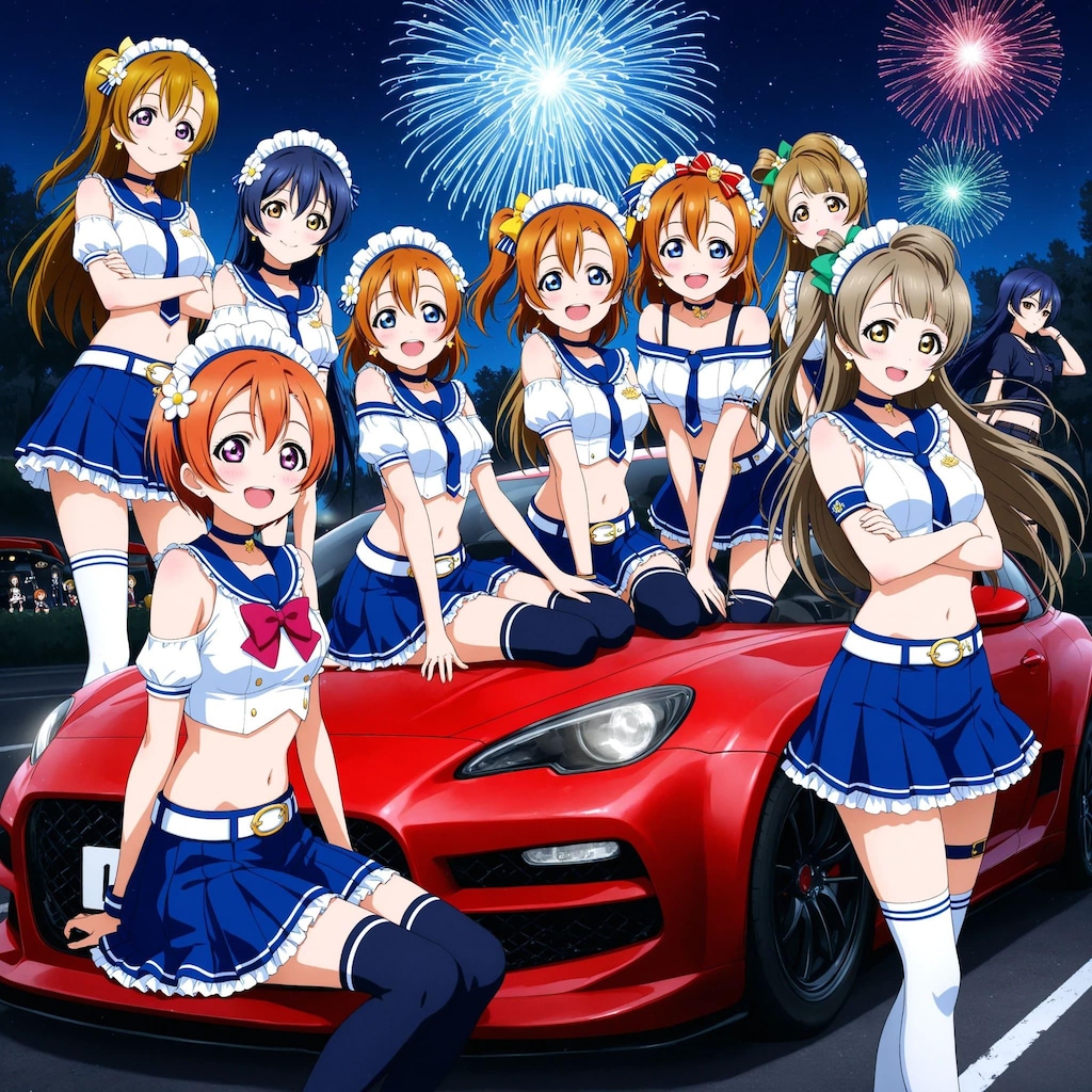 ラブライブキャラと車