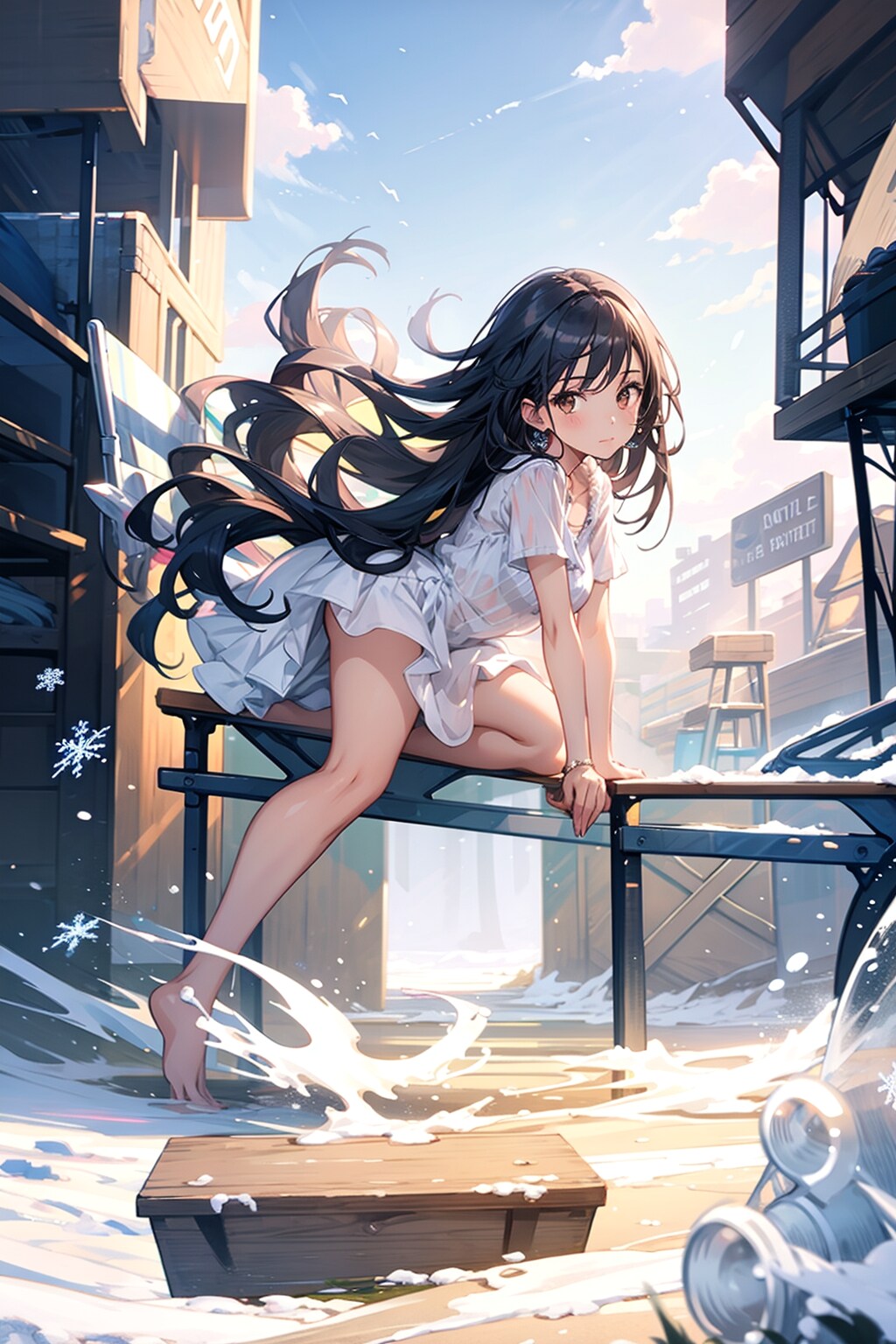 柵でポーズ | の人気AIイラスト・グラビア