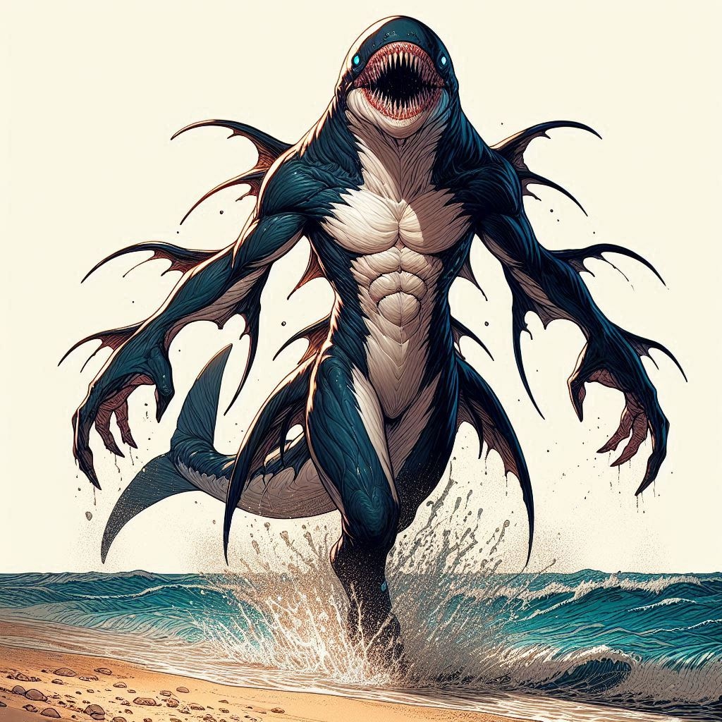 波打ち際のモンスター