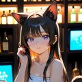 猫耳チューブトップinBar 4枚目