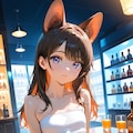 猫耳チューブトップinBar 5枚目